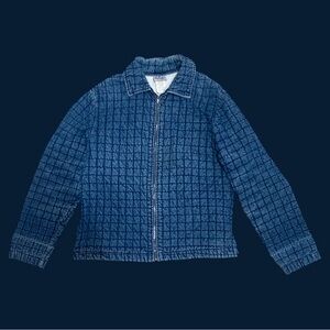 Vtg Denim Quilted Jacket